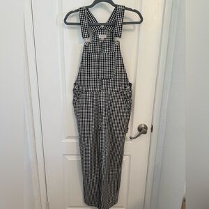 Brixton Womens XS Black and White Gingham Overalls/Jumpsuit